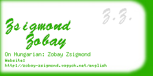 zsigmond zobay business card